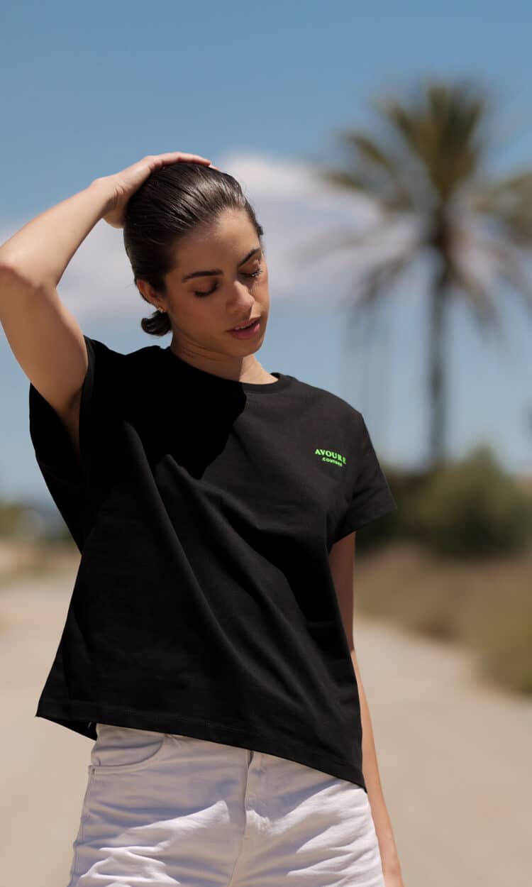 Avoure Couture T-Shirt Schwarz Grün